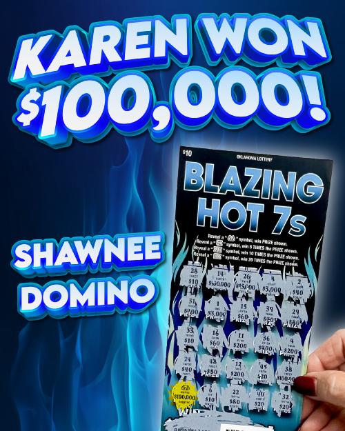 karen won $100,000!