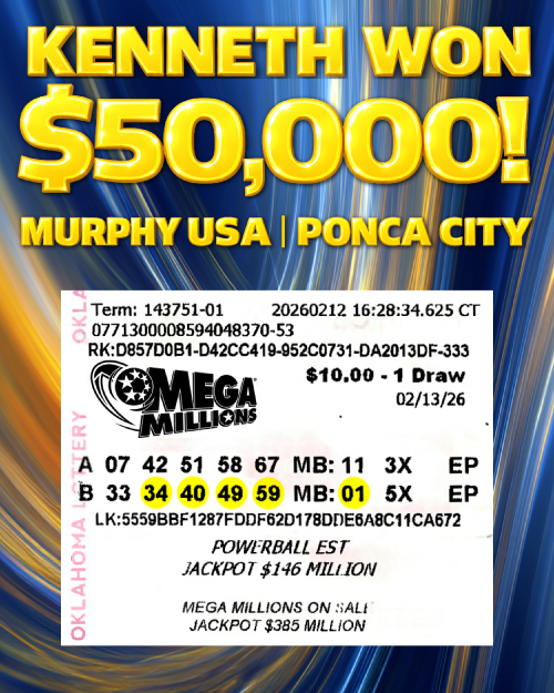 kenneth won $50,000!