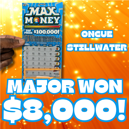 Major won $8,000!