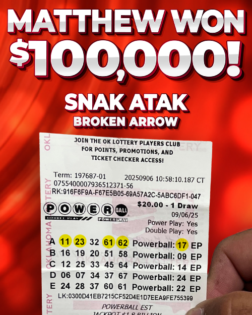 matthew won $100,000!