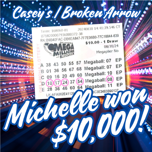 Michelle won $10,000!