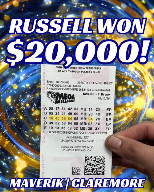 russell won $20,000!