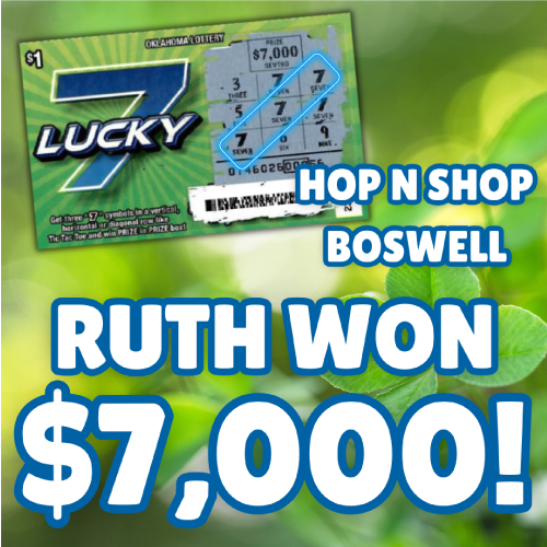 ruth won $7,000!