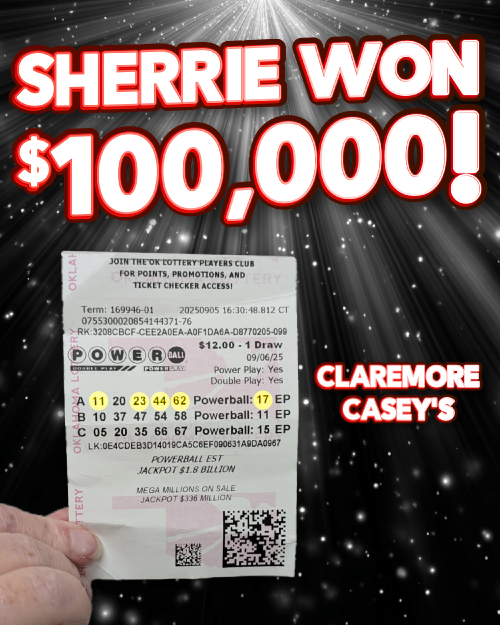 sherrie won $100,000!