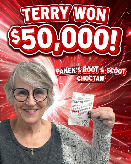 terry won $50,000!