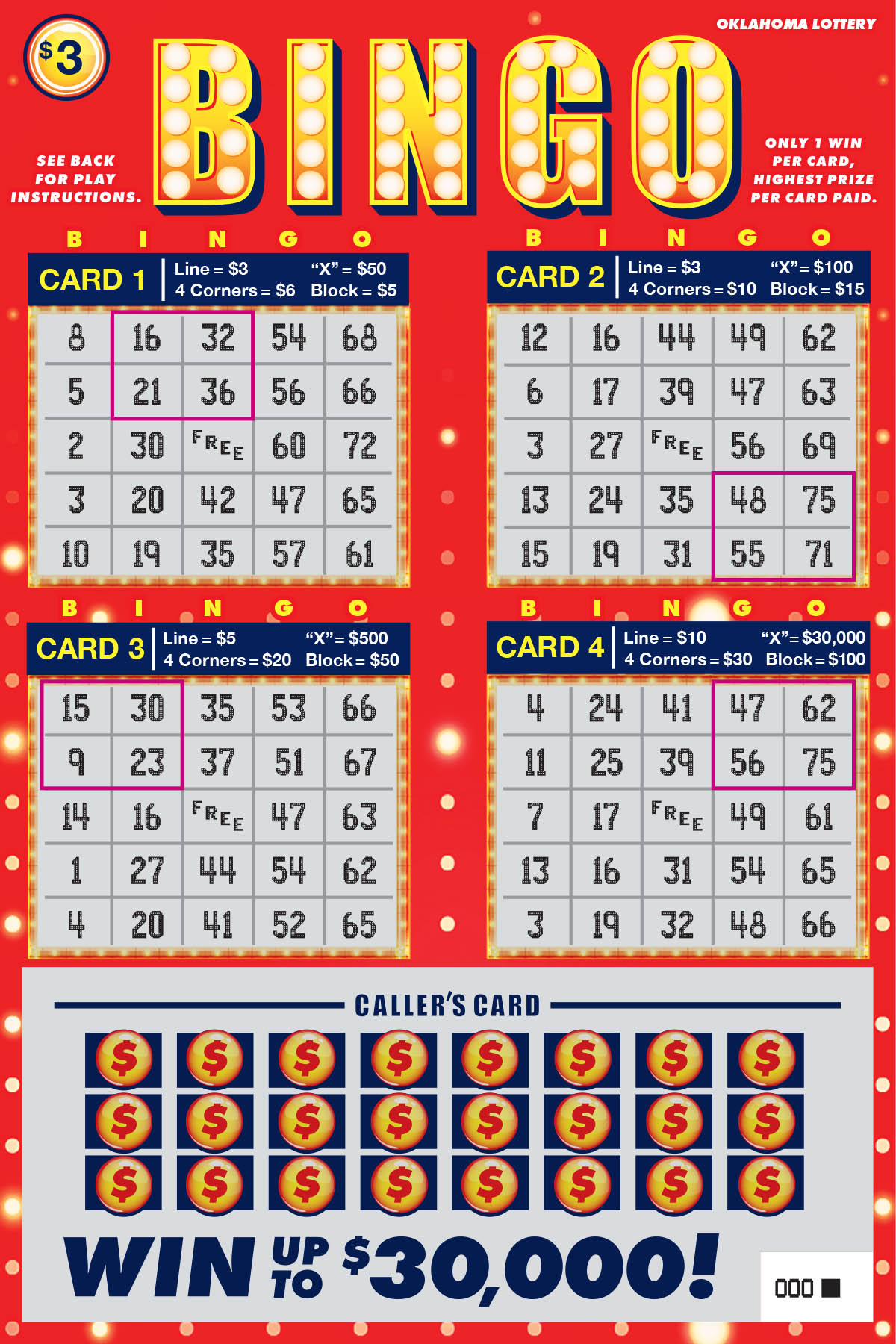 Bingo Ticket Art