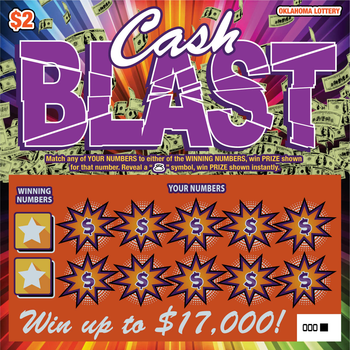 Cash Blast Ticket Art