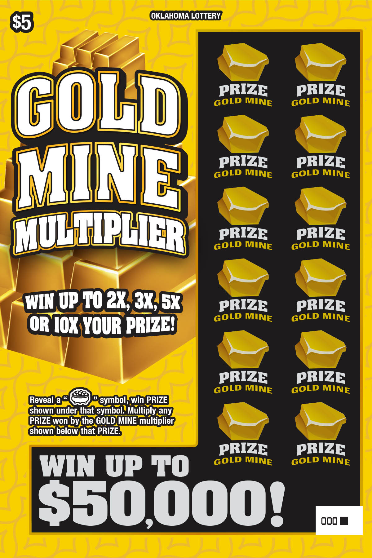 Gold Mine Multiplier | Oklahoma Lottery