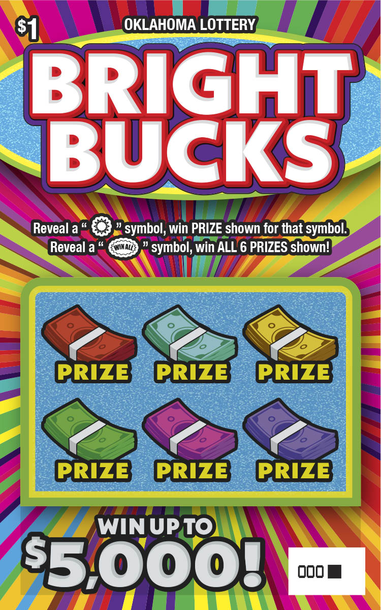 Bright Bucks scratcher ticket from Oklahoma Lottery