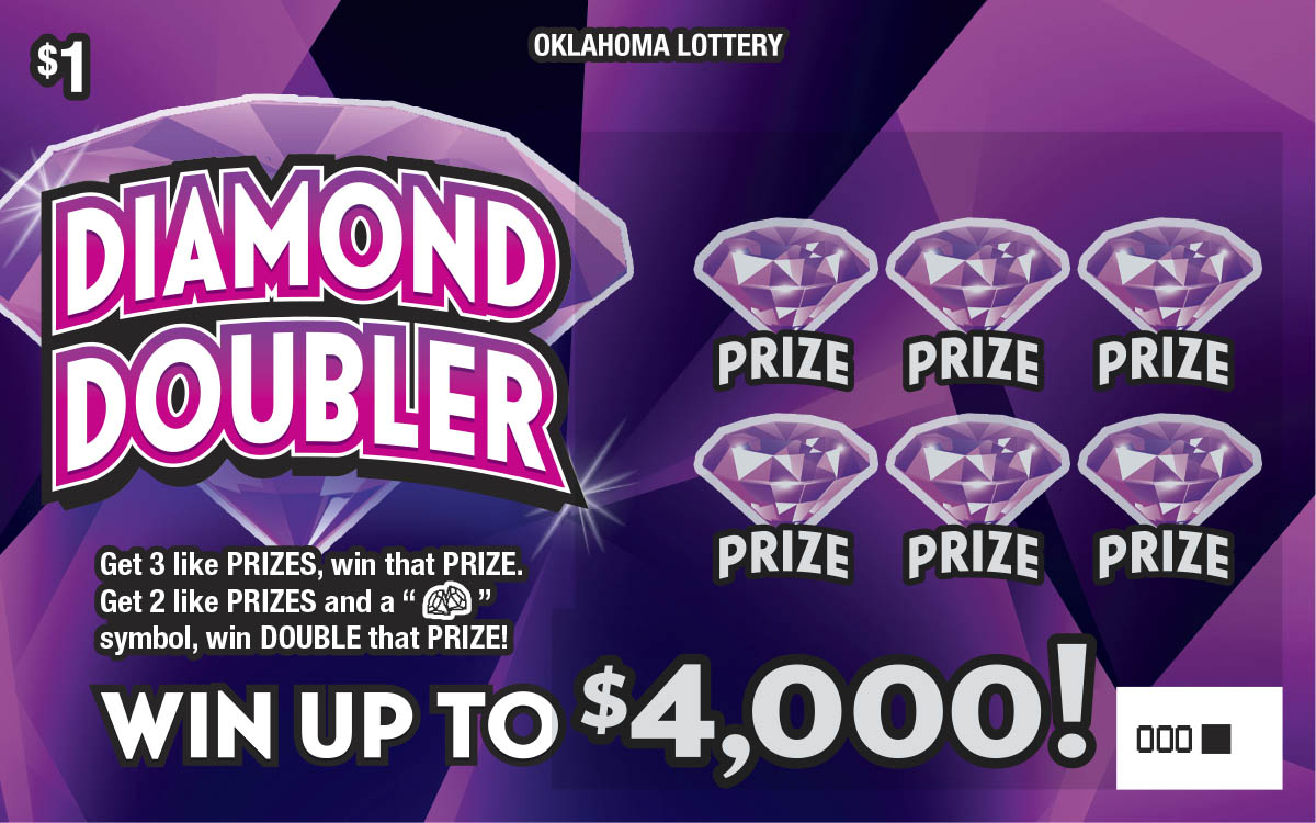 Diamond Doubler scratcher ticket from Oklahoma Lottery