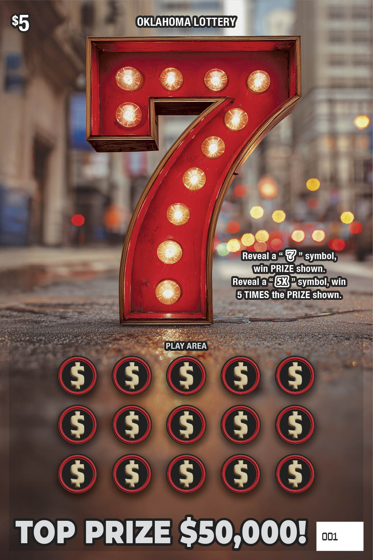 7 scratcher ticket from Oklahoma Lottery