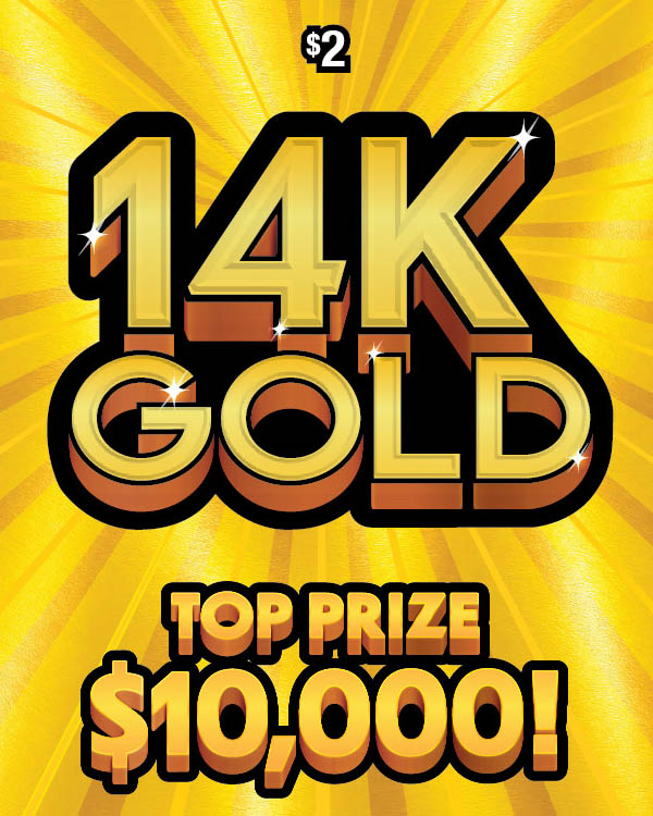 14K GOLD scratch-off ticket