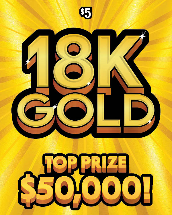 18K GOLD scratch-off ticket
