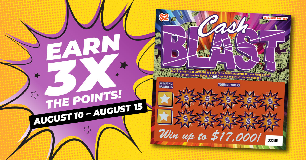 Earn 3X the points on Cash Blast!